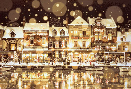 笹倉鉄平の絵画作品　タイトルは、Winter wonderland